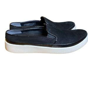 Vionic Effortless Mule Black Nubuck Leather Arch Support Shoes Women’s Size 7.5